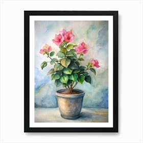 Watercolor Of Bougainvillea Art Print