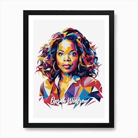 Oprah Winfrey 03 Portrait WPAP Pop Art Art Print