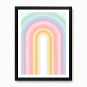 Serene Abstract Pastel Day Dream Rainbow Art Print