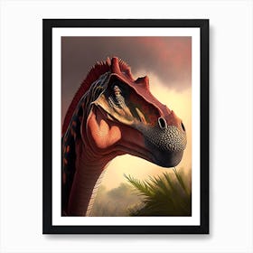 Edmontosaurus Illustration Dinosaur Art Print