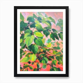 Heartleaf Philodendron Impressionist Painting Art Print