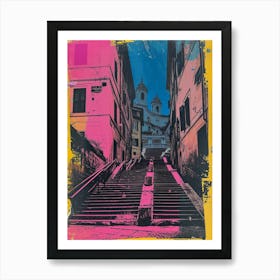 Rome Inspired Retro Polaroid 3 Art Print