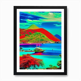 Komodo Island Indonesia Pop Art Photography Tropical Destination Art Print