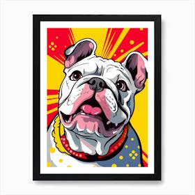 Pop Art Cartoon Bulldog Art Print