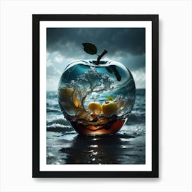 Apple In Water Art Print