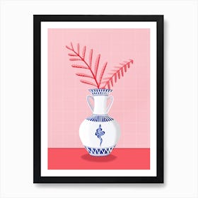 Snake Vase  Art Print