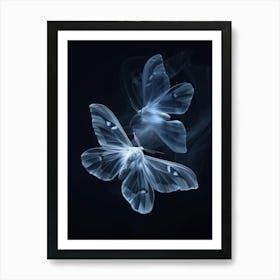 Moths In Smoke Art Print