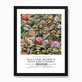 William Morris Easter Rabbit Bunny Textile Liberty London Art Print