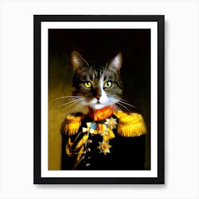 Colonel Anonymous Cat Pet Portraits Art Print