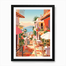 Puerto Vallarta, Mexico, Graphic Illustration 2 Art Print