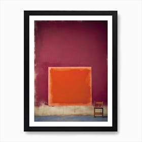 Orange And Red Abstract Painting 6 Art Print