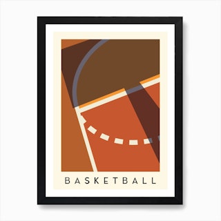 Basketball Minimalist Illustration Art Print