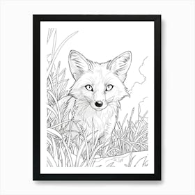 Fox In The Grass Art Print