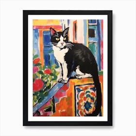 Painting Of A Cat In Sousse Tunisia 2 Art Print