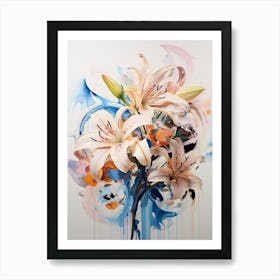 Abstract Flower Painting Lily 3 Art Print