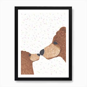 Bear And Cub Art Print