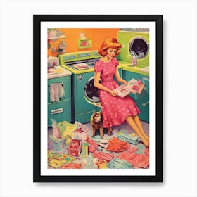 Laundry Day Kitsch 1 Art Print