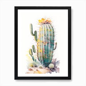 Saguaro Cactus Storybook Watercolours 2 Art Print