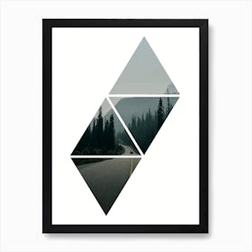 Forest Triangles Window Art Print