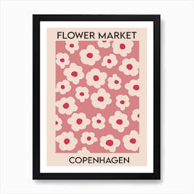 Flower Market Copenhagen Art Print