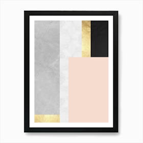 Geometric textures composition 9 Art Print