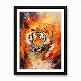 Tiger Abstract Expressionism 2 Art Print