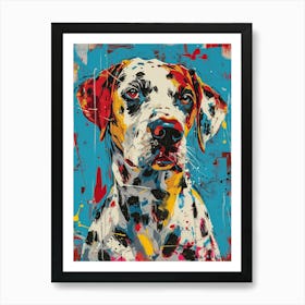 Dalmatian dog colourful painting Art Print
