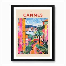 Cannes France 4 Fauvist Travel Poster Art Print