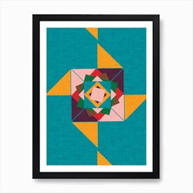 Wind Rose  Blue Art Print