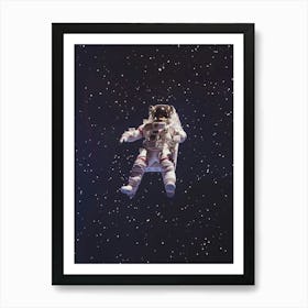 Astronaut In Space Art Print