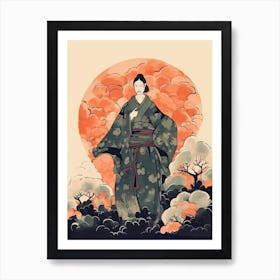 Female Samurai Onna Musha Illustration 3 Art Print