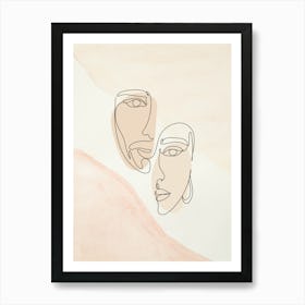 Portrait Of A Couple Art Print