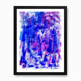 Abstract With Blue And Purple Colors Art Print