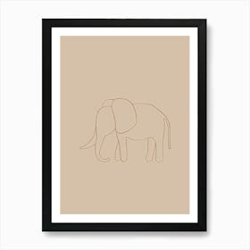 Elephant Drawing - Boho, Line Art 8 Poster