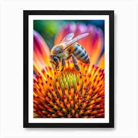 A Blooming Flower Bud Captured From The Perspecti (1) Art Print