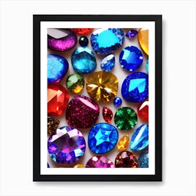 Precious Stones With 4k Effect Art Print