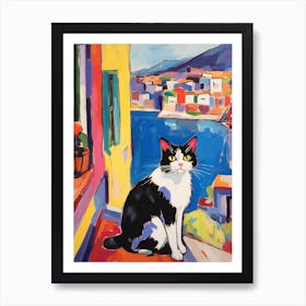 Painting Of A Cat In Fethiye Turkey 2 Art Print