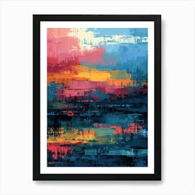 Abstract Painting | Pixel Art Series 1 Art Print