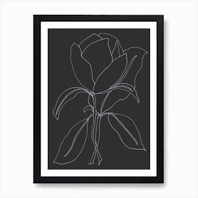 Rose Lineart Art Print