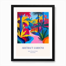 Colourful Gardens Naples Botanical Garden Usa 2 Blue Poster Art Print