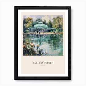 Battersea Park London United Kingdom 4 Vintage Cezanne Inspired Poster Art Print