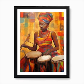 African Music Illustration  Art Print