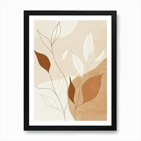 Abstract Leaves Canvas Print 2 Art Print