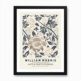 William Morris Beige Floral Poster Art Print