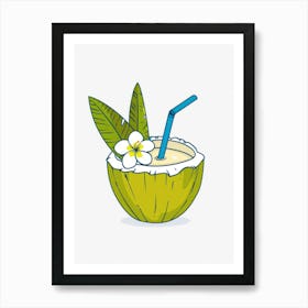 Coconut Drink 2 Art Print