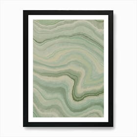 Green Marble Art Print