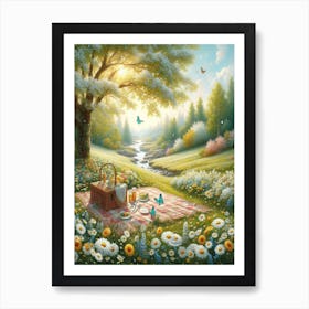 Picnic In The Countryside Art Print