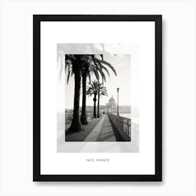 Poster Of Nice, France, Black And White Old Photo 3 Art Print