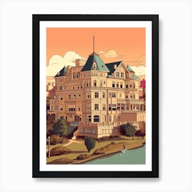 San Francisco California United States Travel Illustration 3 Art Print