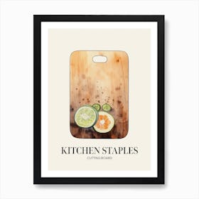 Kitchen Staples Cutting Board Art Print